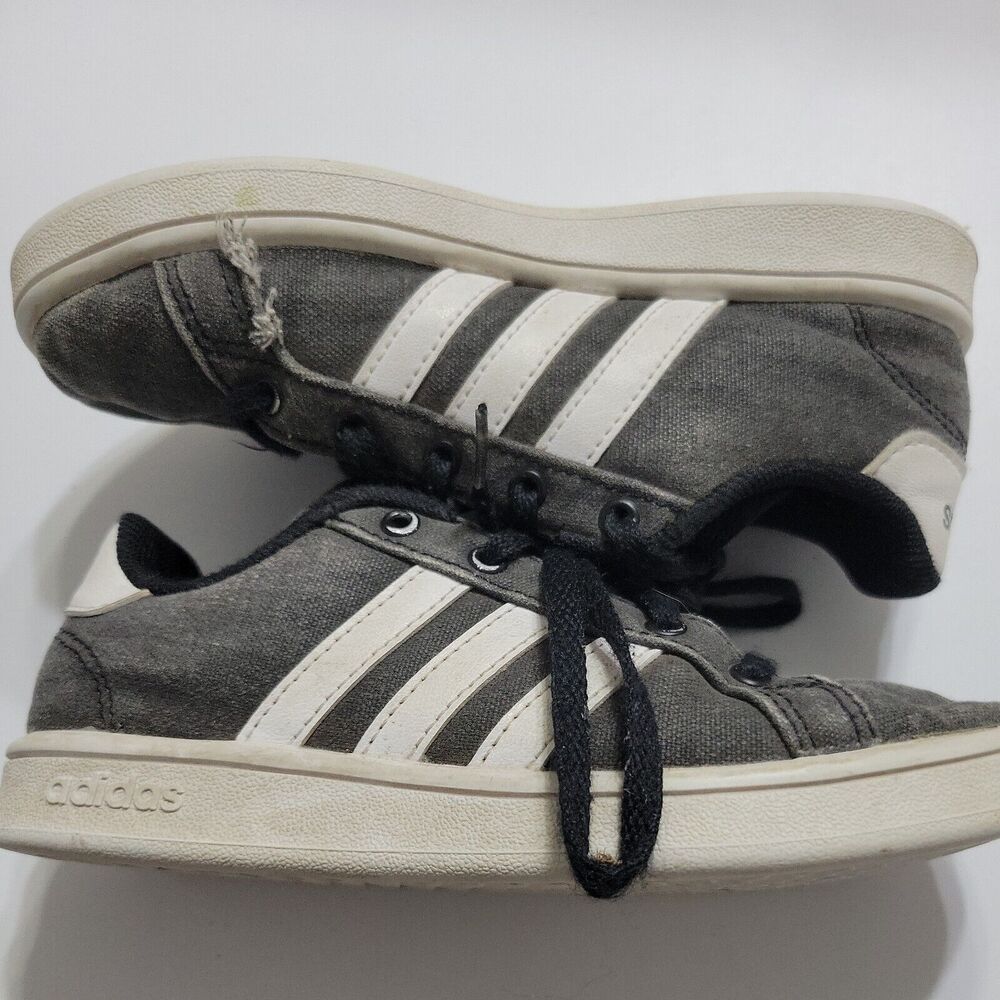 Adidas Girls 12 1/2 Kid Shoes Superstar Black White Three Striped Originals 12.5